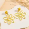 Pendientes Florales Grandes de Rafia Estilo Vacacional Junto al Mar Populares de Lujo Ligero Pendientes de Estrella de Mar Pendientes Elegantes de Nicho