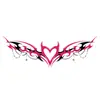 Pegatina de tatuaje seductora en tonos rojos para cintura y abdomen, tótem de corazón, llama y lazo, pegatina de tatuaje de barriga sexy impermeable para mujeres