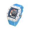 Suministros del Fabricante Nuevo Reloj Hueco Personalizado de Cabeza de Tigre Cerámica Aceite Movimiento Mecánico Unisex