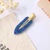 Pinzas para el Cabello Azules de Mezclilla Vintage Sin Costuras, Pinzas Acrílicas para Flequillo, Pinzas para el Frente del Cabello, Pinzas de Pato Sin Costuras para Maquillaje al por Mayor