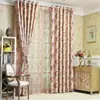 Tela de Cortina Opaca para Oscurecer Cortina Floral Europea Cortina Moderna Simple para Sala de Estar Dormitorio Cortina de Piso a Techo Producto Terminado Aislamiento Térmico