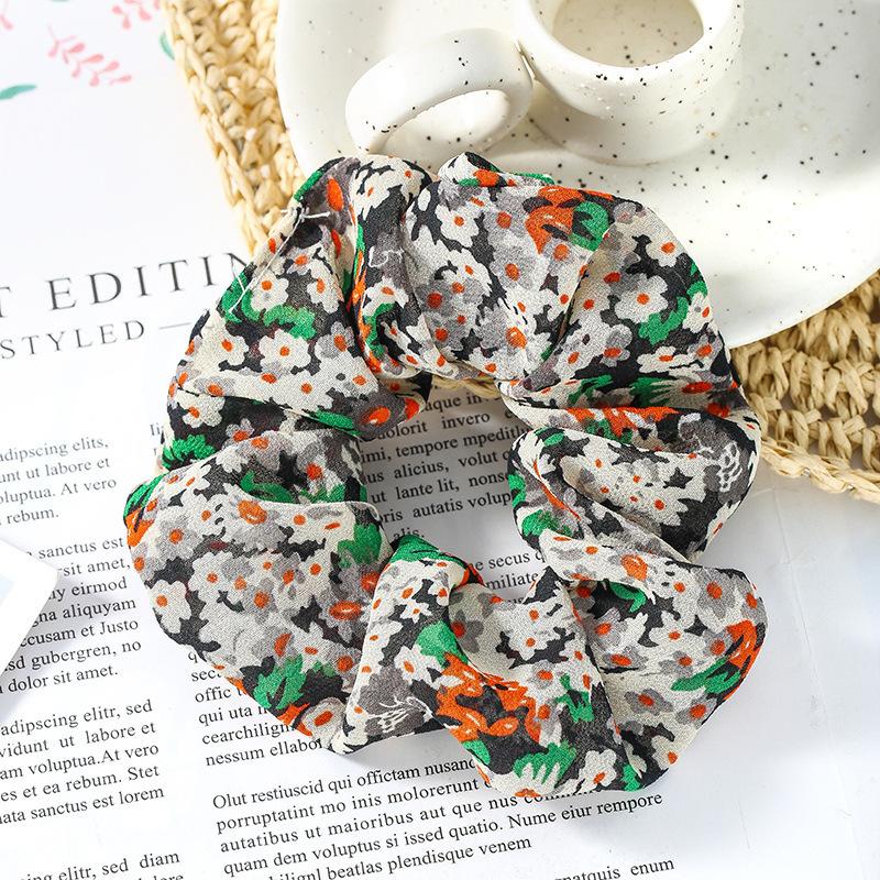 智贝详情图_5大肠发圈ins韩国碎花雪纺发绳日系蝴蝶结小清新