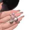 Brincos Pendentes de Prata Vazados em Forma de Gota para Mulheres Design Normcore de Nicho Brincos Atmosféricos de Alta Qualidade Brincos Simples para o Dia a Dia