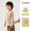 [Compre 2 Itens e Ganhe 5 Yuan de Desconto] Roupas Infantis do Dudu Camiseta Infantil Outono Manga Longa Tops de Outono para Meninos Roupas para Meninas