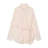Z Estilo Europeu e Americano Transfronteiriço 2026 Nova Moda Elegante Roupa Feminina com Vibe Artística e Camisa com Cadarço 1342259
