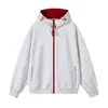 Moletom com zíper color-block estilo americano, casaco pesado masculino outonal retrô moderno, jaqueta esportiva, jaqueta casual