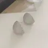 Pendientes Exagerados de Metal Frío con Diseño Geométrico Hueco en Forma de C, Personalidad Ins, Moda Trendy, Aguja de Plata S925, Para Mujer, Combinan con Todo