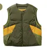 Marca Americana da Moda Estilo Outdoor Costura em Cor Contrastante Colete Acolchoado Top Masculino Jaqueta Colete Quente 10569