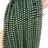 4-6-8-10mm Verde Oscuro con Polvo Dorado Ojo de Tigre Imitación Cuentas Sueltas Productos Semiacabados al por Mayor para Pulseras y Collares de Cuentas DIY