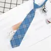 Jk Tie Female Lazy Nude-Free Brown Stripe Japanese Style College Style Decorative Wine Red Dk Shirt Boys Casual