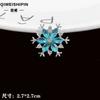 Funda de Teléfono Móvil Qiwei Fashion Copo de Nieve Full Diamond con Clip para Salida de Aire de Coche Accesorios DIY Calzado con Agujeros Accesorios Decorativos de Aleación