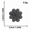 Patch de flor de oito pétalas de cor sólida bordado para consertar furos em roupas, patch de tecido bordado termocolante acessório