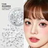 Accesorios de chapa para la cara maquillaje de ojos para novias maquillaje de escenario infantil parche decorativo facial de mariposa de perla y diamante brillante para conciertos