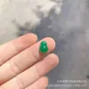 Pendente de Agata Verde Natural em Forma de Cabaça Fundo Plano Meio Rosto Acessórios de Colar Joias Pingente Acessórios para Joias DIY