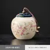 Bote de Té de Horno Ru Cerámica Sellado Portátil Tamaño Pequeño A Prueba de Humedad Lata de Almacenamiento de Té Set de Té Gongfu Caja de Embalaje de Té Retro