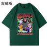 Camiseta de manga corta lavada retro de gran tamaño para hombre, venta al por mayor de comercio exterior de eBay, estampado de hip hop a la moda