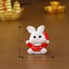 Micro paisajismo adornos pequeños animal lindo Año Nuevo conejo lindo conejo lindo jardinería Año Nuevo resina accesorios creativos