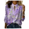 2026 Ropa de mujer transfronteriza europea y americana de Amazon, top de camisa casual de moda de otoño con cuello en V holgado para mujer