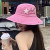 Sombrero de Pescador Rosa para Mujer Verano Spice Girls Retro Exterior Montañismo Sombrero Parasol Protección Solar Camping Montañismo Sombrero de Vaquero Occidental