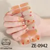 Suministro Exclusivo Transfronterizo de Pegatinas para Uñas con Purpurina, Película de Esmalte en Polvo con Degradado para Uñas, Pegatinas para Uñas con Lámina Dorada Impermeables de Hoja de Arce de Venta Caliente
