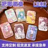 Bottons Personalizados de Folha de Flandres, Pins Quadrados Refletivos de Duplo Glitter, Mercadorias de Anime e Desenhos Animados