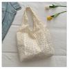 Estilo Perezoso Lona Bolso de Mujer Flor de Margarita Pequeña Linda Bolso de Hombro para Estudiante Universitario Gran Capacidad Bolso Tote Portátil