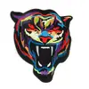 Etiqueta de bordado por computadora accesorios para ropa abrigos y sombreros pegatinas de bordado DIY insignia para zapatos y sombreros etiqueta de tela de animal grande tigre pegatinas de tela