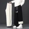 Pantalones Casuales Rectos Gruesos Forrados de Polar para Hombre, Sueltos, Cálidos, a Prueba de Frío, de Pana, Largos