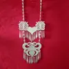 Joyería de Plata Yi de Daliangshan Sichuan Plata Mate Tradicional Étnica para Mujer Placa de Nombre Collar Performance Especial Danza Retro