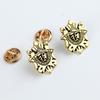 Lanhao Insignia Broche de Caballero Águila Voladora Lobo Estrella de Cinco Puntas Retro Pin Sencillo Accesorios Unisex Mayoreo