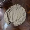 Chaqueta Corta Desestructurada con Empalmes y Solapa American Cleanfit para Hombres y Mujeres Tendencia Retro Holgada Casual Chaqueta Top