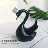 Decoração de Bolo Dia dos Namorados Cisne Preto e Branco Lindo Fio Branco Pérola Arame Ferro Cena de Festa Fantasia