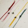 Corda de Lanyard com Nó Plano Trançado Artesanal Fivela de Colar Ajustável com Nó Plano Cordão para Chaveiro de Bolsa Joia com Padrão Nacional