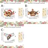 Adesivos eletrostáticos de Natal em desenho animado para janelas, adesivos para vitrines, para uso em shoppings, lojas e casas, para decorações de feriado, adesivos de vidro sem cola