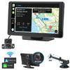 Gravador de condução 4K transfronteiriço novo 9 polegadas HD sem fio Carplay sensível à luz Wi-Fi do carro navegação gravação dupla