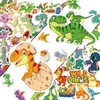 50 Pegatinas de Dibujos Animados con Temática de Dinosaurios para Niños, Importación Directa, Impermeables, Adecuadas para Botellas de Agua, Patinetas y Juguetes