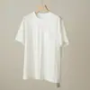 Camiseta simples de manga curta, gola redonda, cor sólida, feita de algodão e linho, leve e respirável, top casual versátil para o vestuário masculino de verão