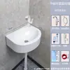 Lavatório de parede sem furos, bacia plástica simples para lavar as mãos, adequado para moradia alugada, pia de parede para apartamento pequeno.