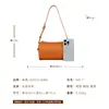 Bolsa Transversal para Mulheres, Versátil e de Alto Padrão, Bolsa Cilíndrica Acolchoada, Bolsa de Mão de Couro Bovino de Primeira Camada, Bolsa de Ombro, Bolsa Transfronteiriça