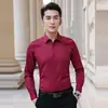 Camisa blanca para hombre, primavera y otoño, para negocios, profesional, de manga larga, negra y gris, informal, sin planchado, outlet de fábrica.