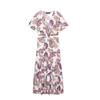 Ropa de Mujer para Exportación Transfronteriza 2025 Primavera y Verano Nuevo Estilo Europeo y Americano Diseño Abierto Vestido de Popelina Estampado 2877/208