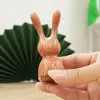 Peine Masajeador de Nariz de Conejo Lindo de Sándalo Verde para Uso en Casa, Exquisito para el Uso Diario de Mujeres, Adecuado para Masajear Acupuntos de los Ojos y Todo el Cuerpo