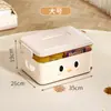 Caja de Almacenamiento Plástico Caja de Almacenamiento de Ropa con Tapa Caja de Almacenamiento tipo Bolso Extra Grande para Hogar Caja de Almacenamiento para Juguetes y Snacks