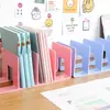 Sujetalibros de Cuatro Columnas Multicolor Material Duradero Transparente Papelería de Oficina Estantería para Libros Almacenamiento de Escritorio para Estudiantes Estante al por Mayor