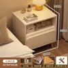 Mesa de noche pequeña para dormitorio en casa, Gabinete de noche simple y moderno, Gabinete de almacenamiento para habitaciones de alquiler