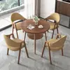 Mesa Redonda de Comedor de Madera de Caucho Estilo Nórdico con Almacenamiento de Doble Capa, Adecuada para Apartamentos Pequeños, Mesa de Comedor de Madera Maciza, Muebles de Mesa Redonda para Reuniones