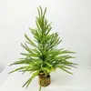 Árbol de Navidad Mini de Escritorio Pino de Norfolk Simulado de 60 cm Más Vendido de Amazon Árbol de Navidad Puro Pe Base Pequeña de Lino