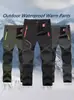 Calça Rushant de Fleece para Exterior Transfronteiriça Masculina Impermeável Soft Shell Calça de Esqui Calça com Forro de Fleece à Prova de Vento Escalada em Montanha Comércio Exterior Calça de Secagem Rápida