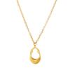 Collar de lujo con diseño de moda simple y geométrico de estilo coreano, de acero de titanio y oro de 18 quilates, con nicho ligero, elegante cadena de clavícula para mujer.