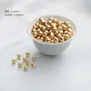 Cuentas sueltas chapadas en oro de 18 quilates que conservan el color, cuentas chapadas en oro, pulsera con cuentas espaciadoras, cuentas de plata, accesorios para ensartar pulseras DIY hechas a mano, materiales para ensartar cuentas